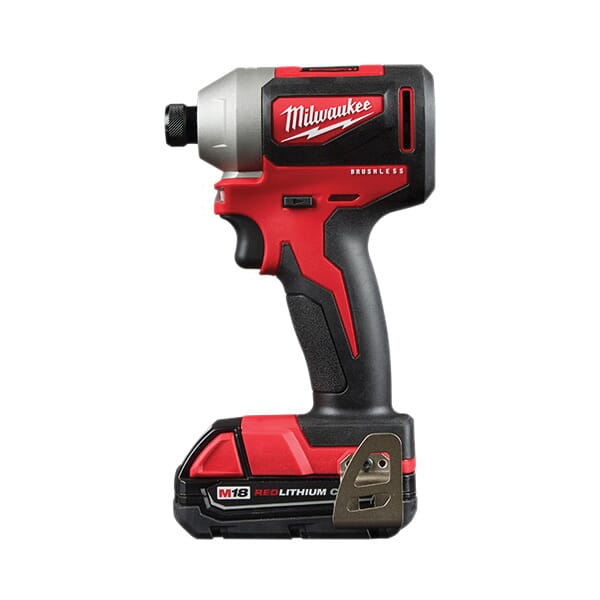 Milwaukee® M18™ 2893-22 2-Tool Brushless Compact Cordless Combination Kit, Tools: Hammer Drill/Driver, Impact Driver and Reciprocating Saw, 18 VDC, 2/4 Ah Lithium-Ion REDLITHIUM™ Battery, 2000/3400 rpm, 1/2 in Chuck